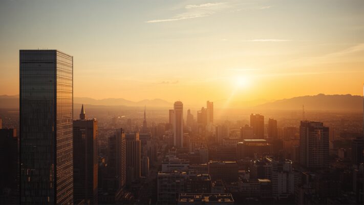 Santiago de Chile al atardecer